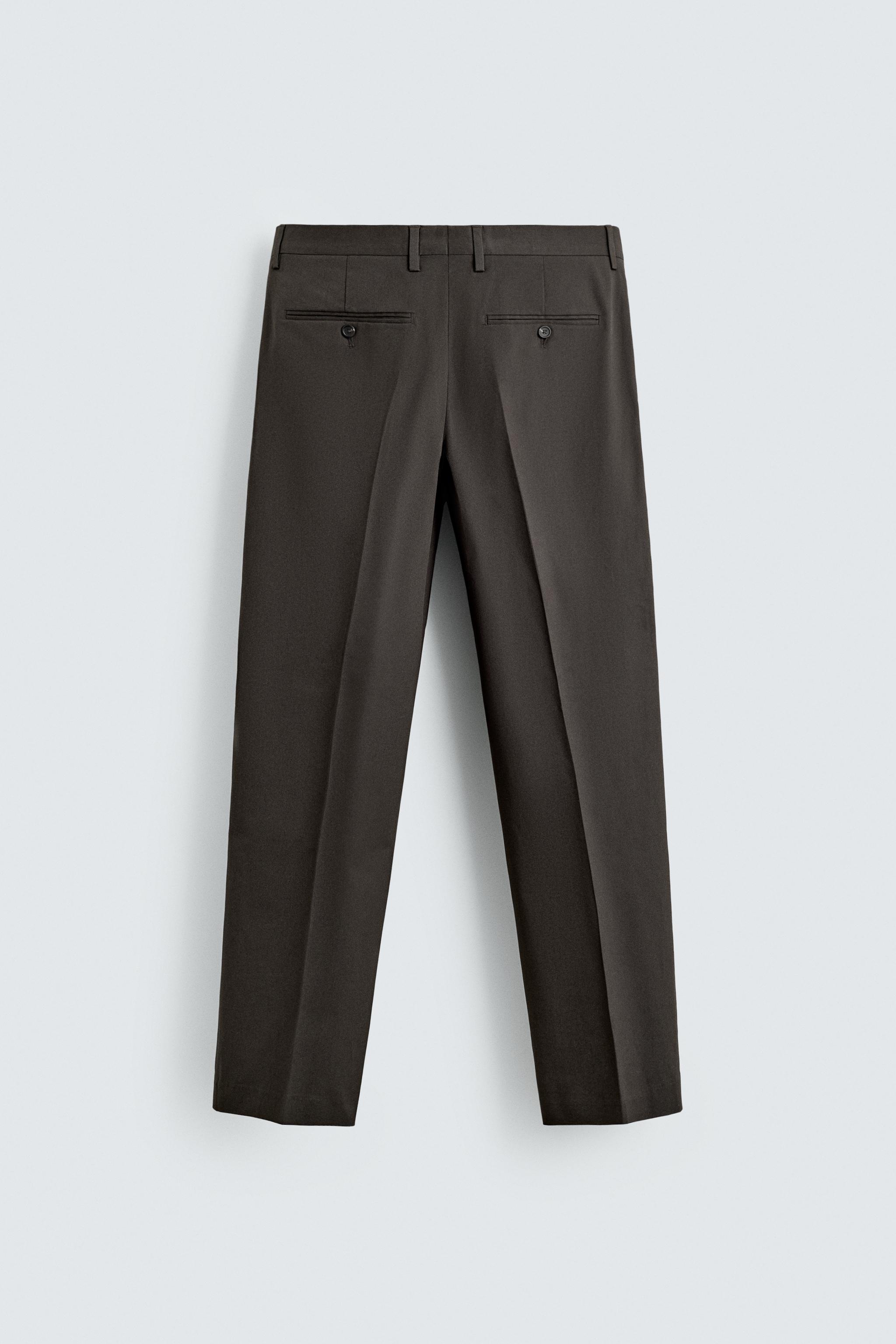 REGULAR FIT COTTON BLEND SUIT PANTS