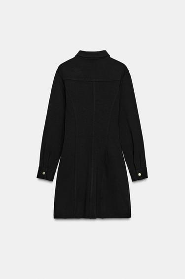 ROBE AJUSTÉE EN CRÊPE - Noir de Zara - Image 6