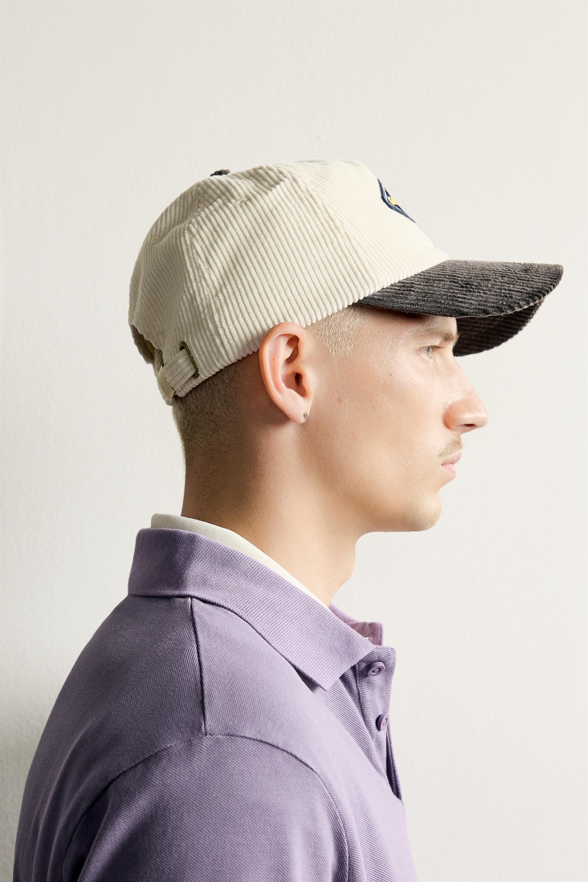 CASQUETTE EN VELOURS CÔTELÉ AVEC PIÈCE GOODYEAR©