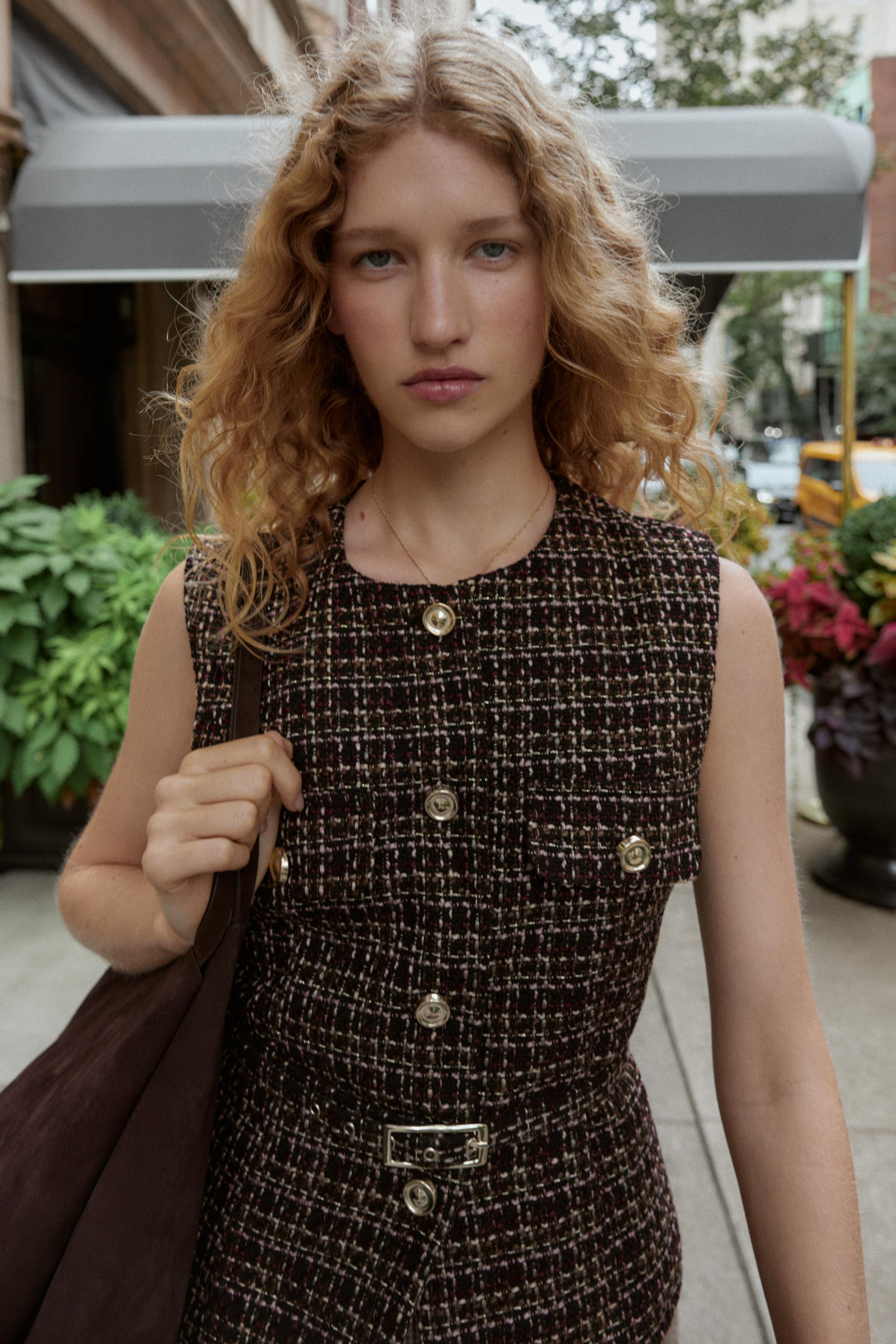 ベルト付きテクスチャーベスト - マルチカラ― | ZARA Japan / 日本