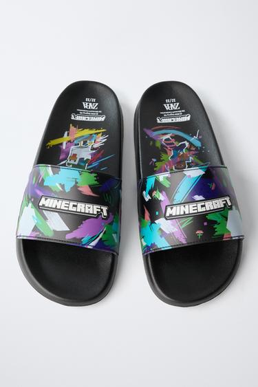 MINECRAFT © MOJANG AB. ™ SLIDE SANDALS - Black by Zara - Image 5