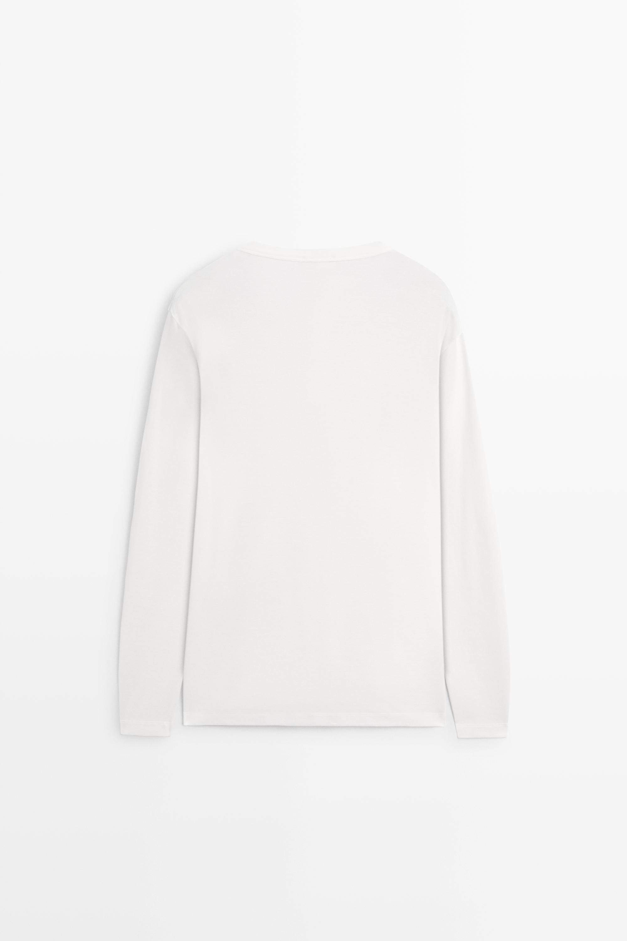 100% cotton long sleeve henley T-shirt