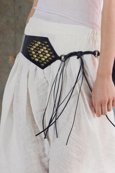 ZW COLLECTION LINEN BALLOON TROUSERS - Ecru by Zara - Image 1