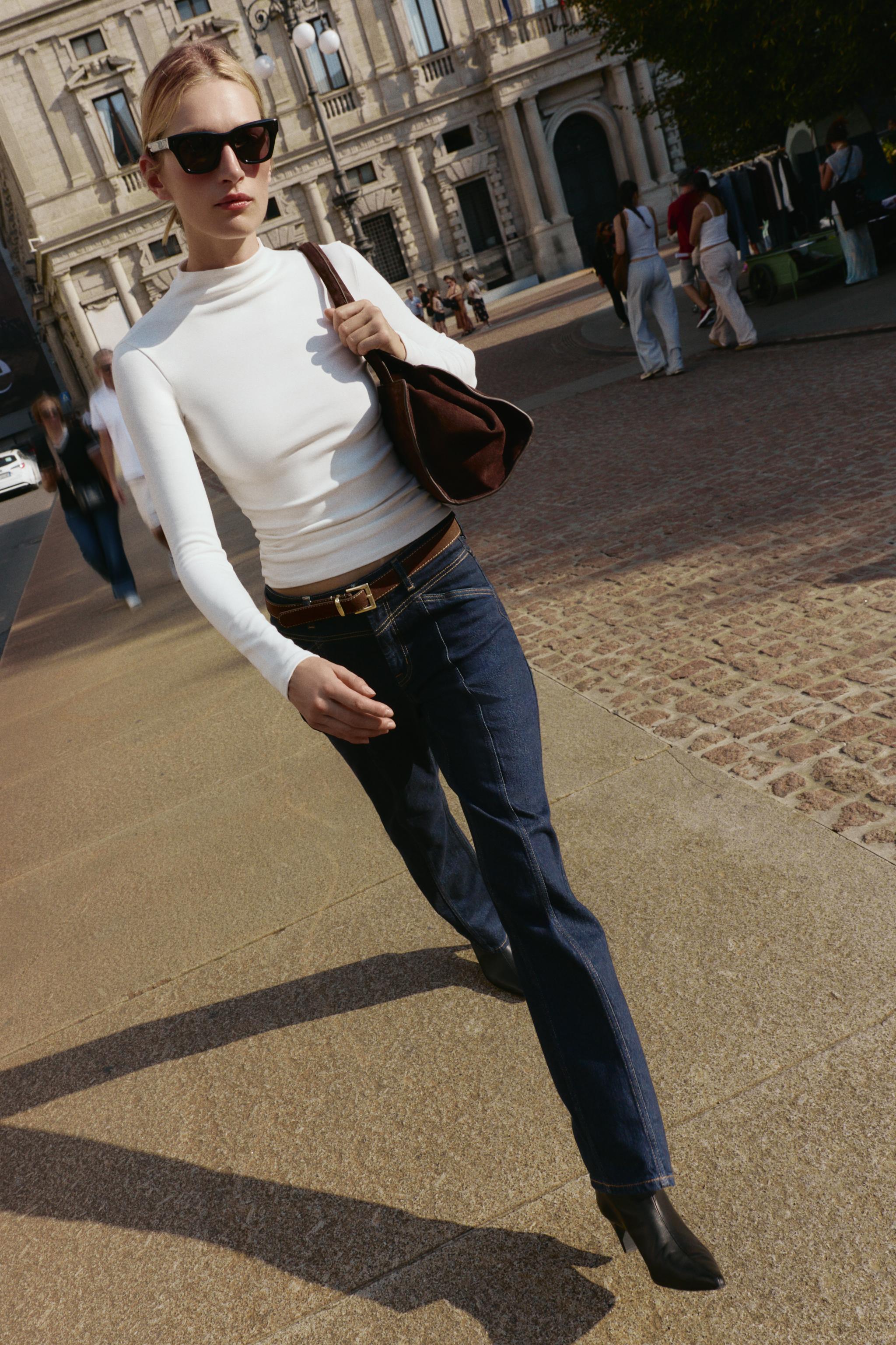 ハイネックTシャツ - オフホワイト | ZARA Japan / 日本