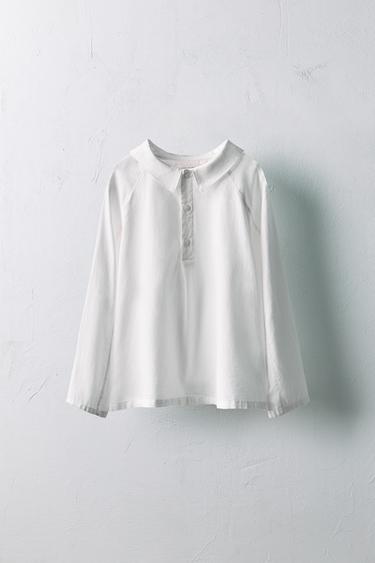 6-10 ANS/ CHEMISE COL EN POINTE LIMITED EDITION - Blanc cassé de Zara - Image 0