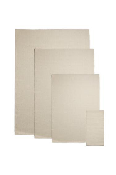 Zara WAVY LINE WOOL RUG - 裸色