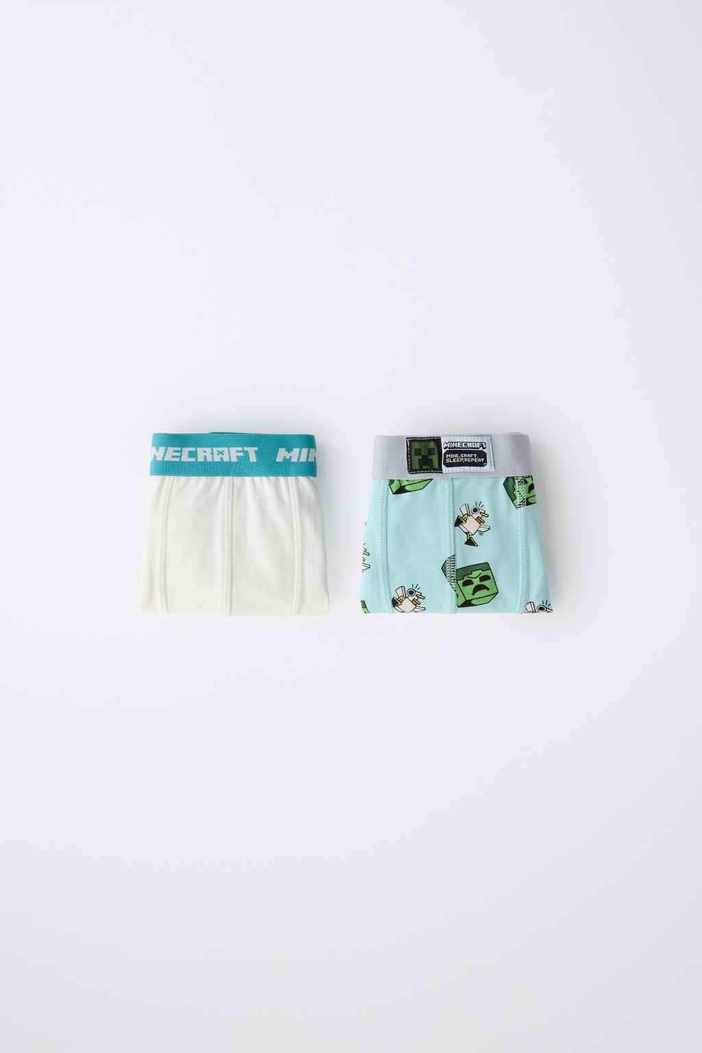 6-14 YEARS/ 2-PACK OF MINECRAFT © MOJANG AB BOXERS