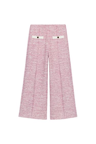 Zara TEXTURED CULOTTES - Pink marl