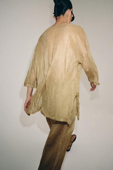 FINE KNIT JUMPER - Golden by Zara - Image 2