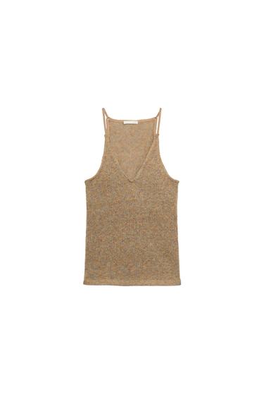 Zara RUSTIC TOP - Beige