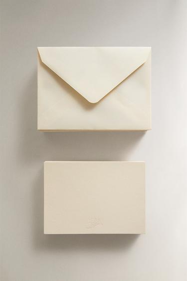 Zara WRITING SET WITH ENVELOPES AND CARDS | STUDIO MARY LENNOX - Ecru - Image 0
