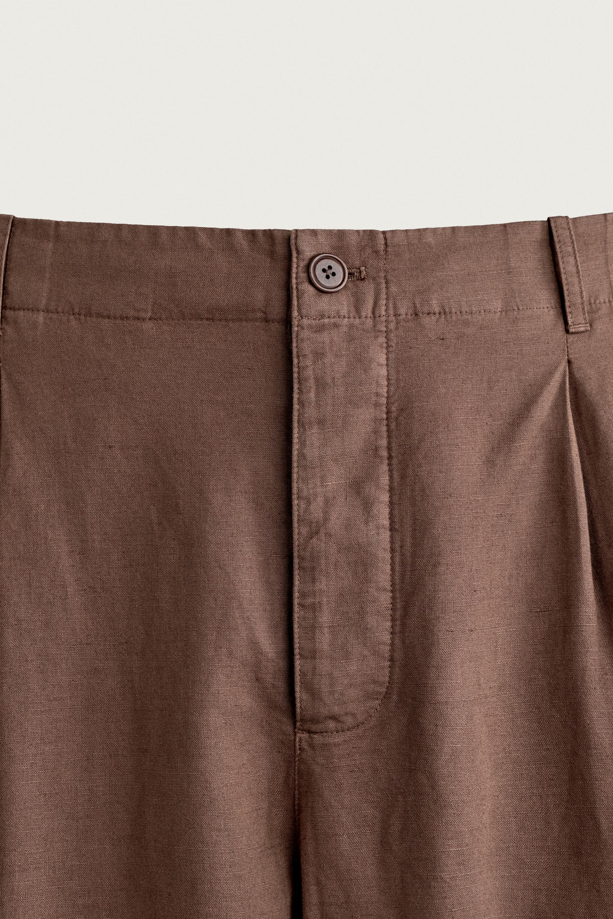 HEMP AND COTTON RELAXED FIT PANTS