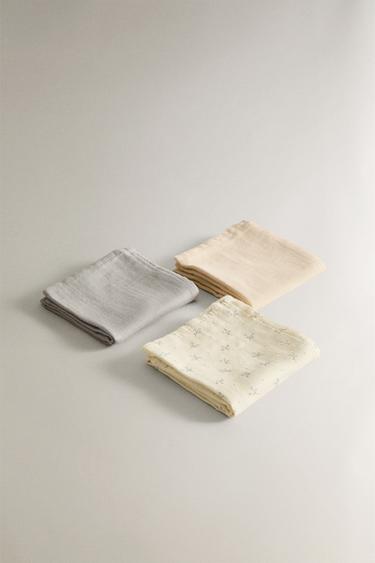 LOT LANGES EN MOUSSELINE ENFANT MINIFLEUR (LOT DE 3) - Blanc cassé de Zara - Image 2