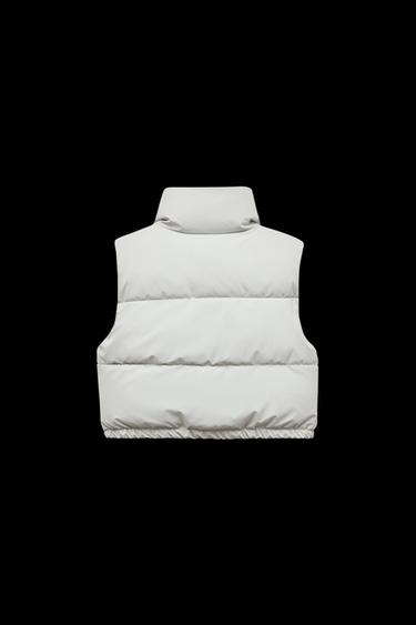 CHALECO CROP ACOLCHADO ENGOMADO - Gris claro de Zara
