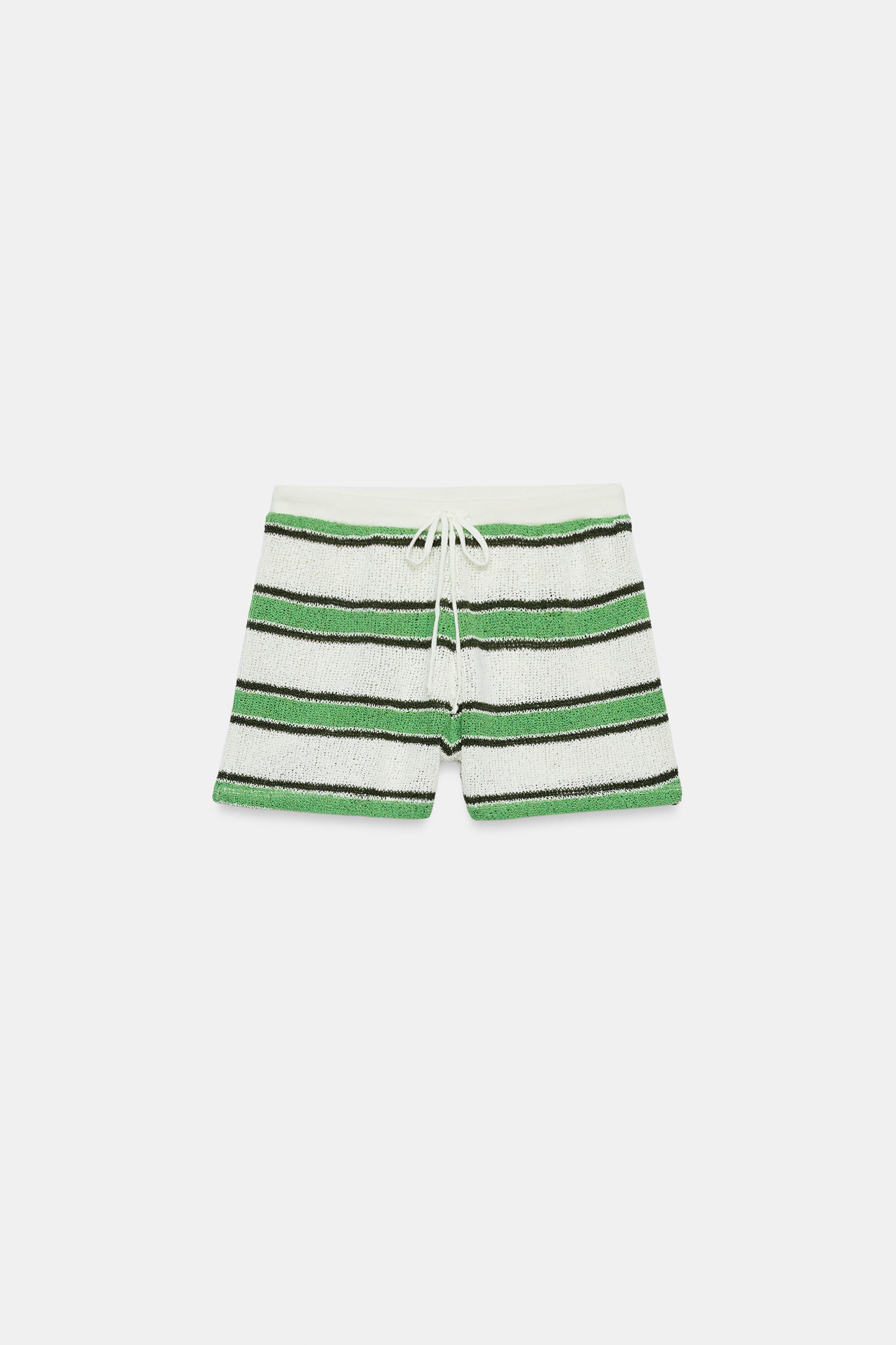 SHORT RUSTIQUE À RAYURES