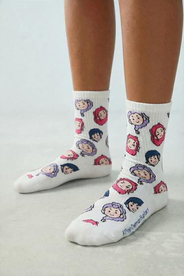 2-PACK OF KPOP DEMON HUNTERS™ NETFLIX © MID-WAIST SOCKS - Ecru / Blue by Zara
