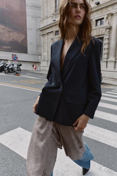 ДВУБОРТНЫЙ БЛЕЙЗЕР ОВЕРСАЙЗ — Полоски от Zara