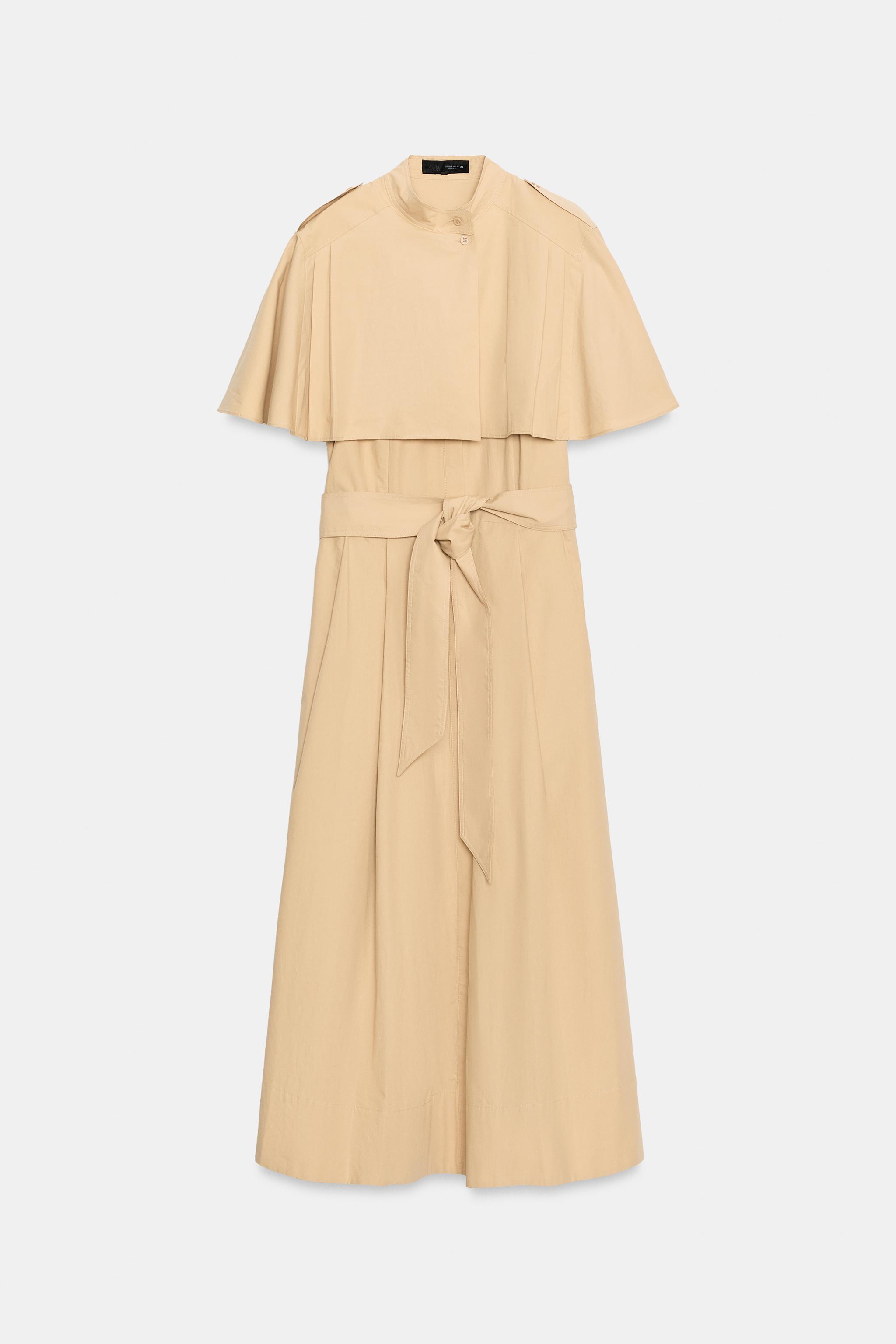 Женские платья Zara ZW COLLECTION CAPE SHIRT DRESS — фото 5