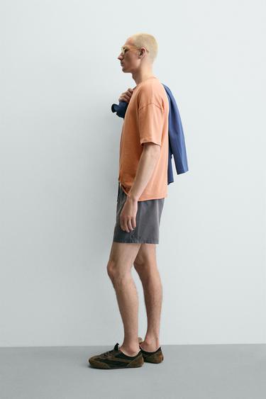 T-SHIRT EN MAILLE À FINITIONS IRRÉGULIÈRES - Mandarine de Zara - Image 3