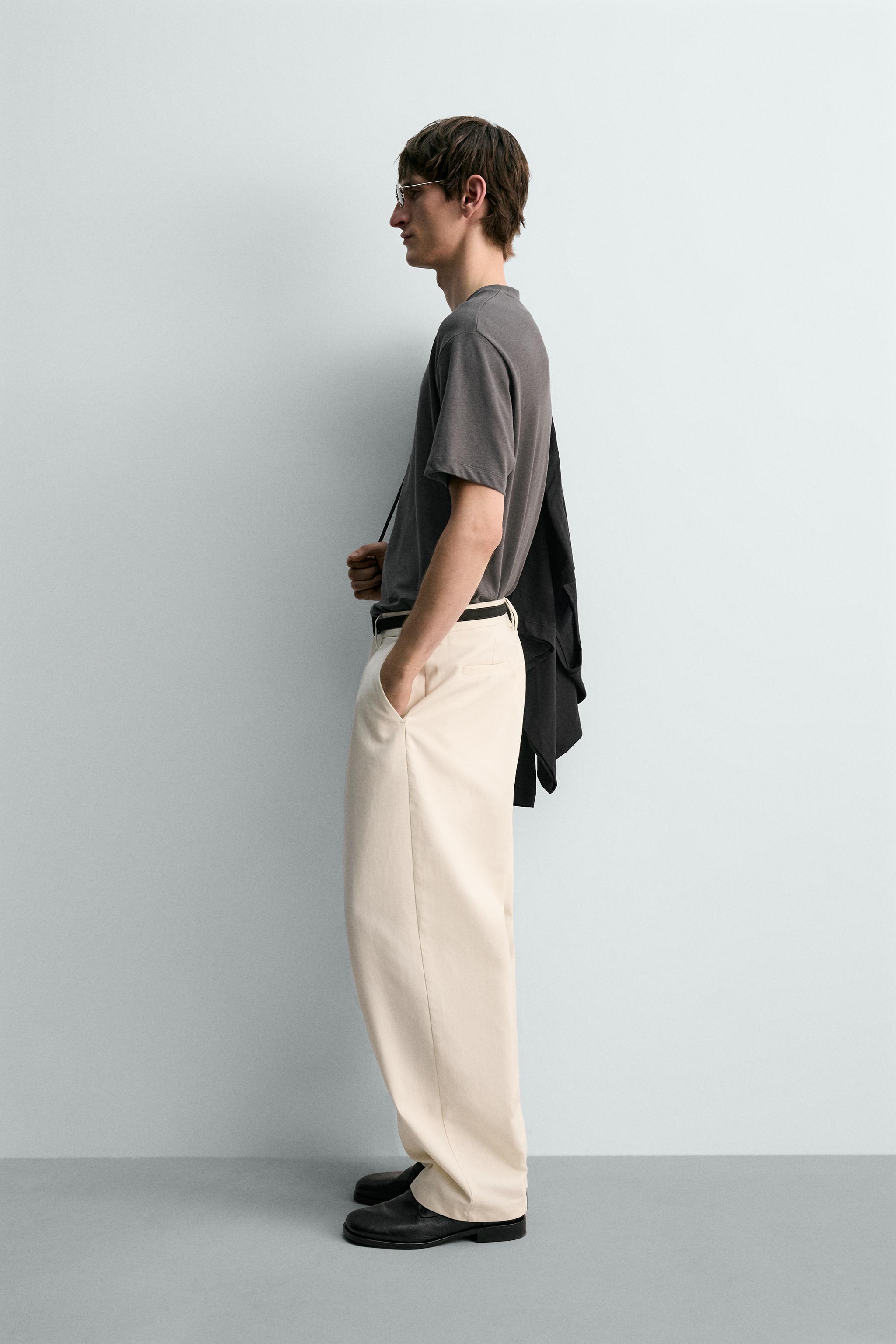 RELAXED FIT COTTON - LINEN T-SHIRT