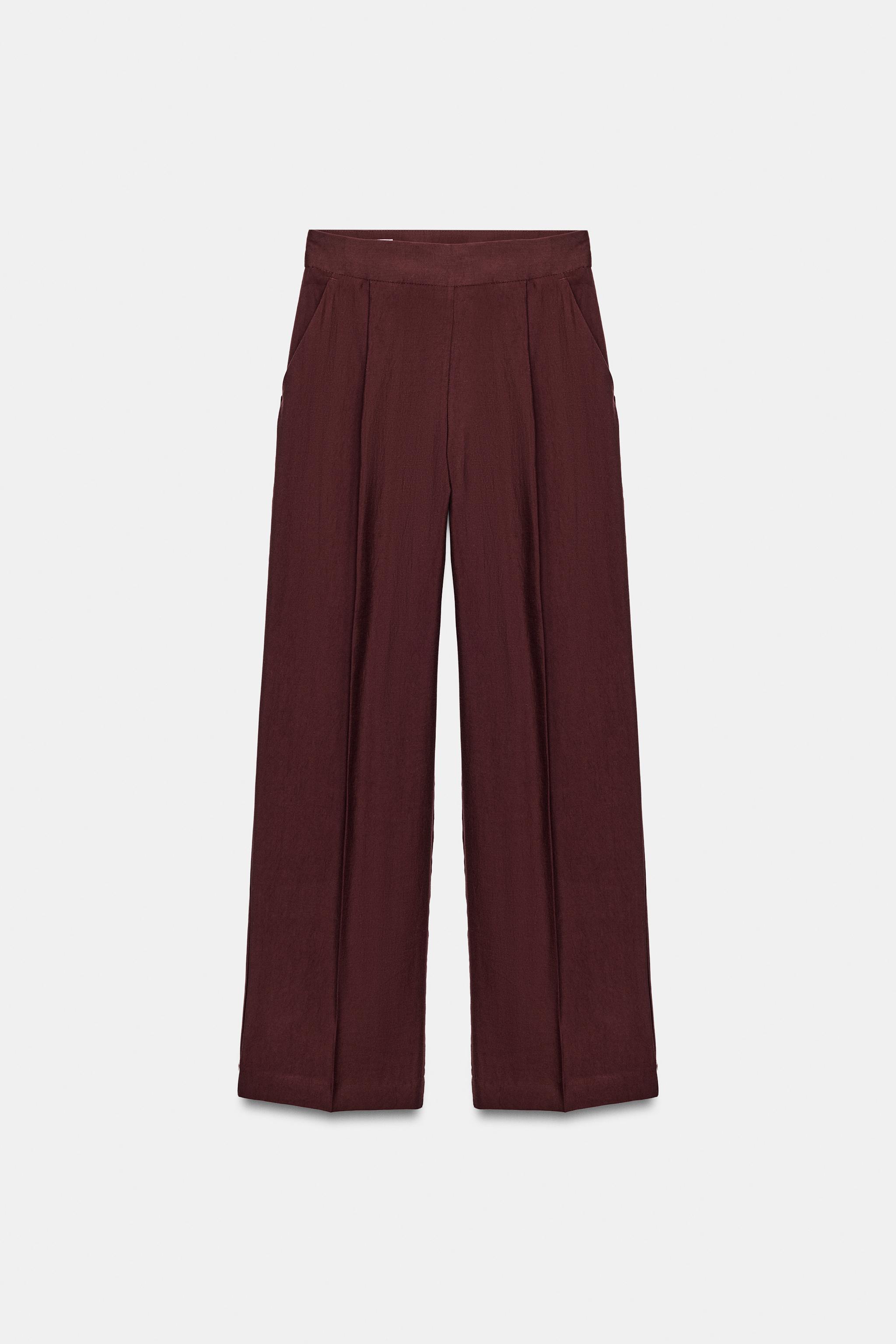 Женские брюки Zara PLEATED STRAIGHT-LEG TROUSERS — фото 4