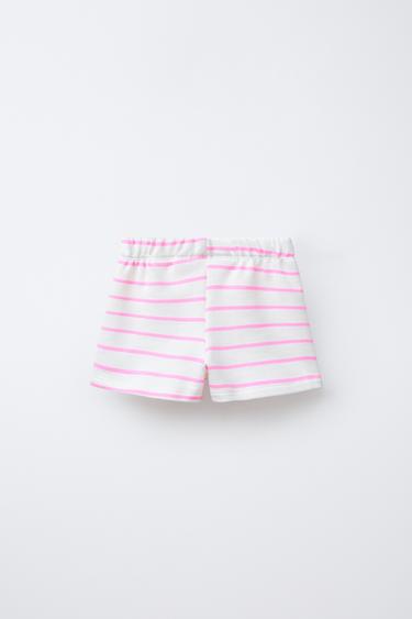 BERMUDA EN MOLLETON À RAYURES PEPPA PIG ™ - Rose de Zara - Image 1