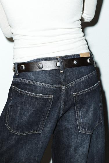 JEAN TRF BAGGY BALLON TAILLE MI-HAUTE - Bleu marine de Zara - Image 6
