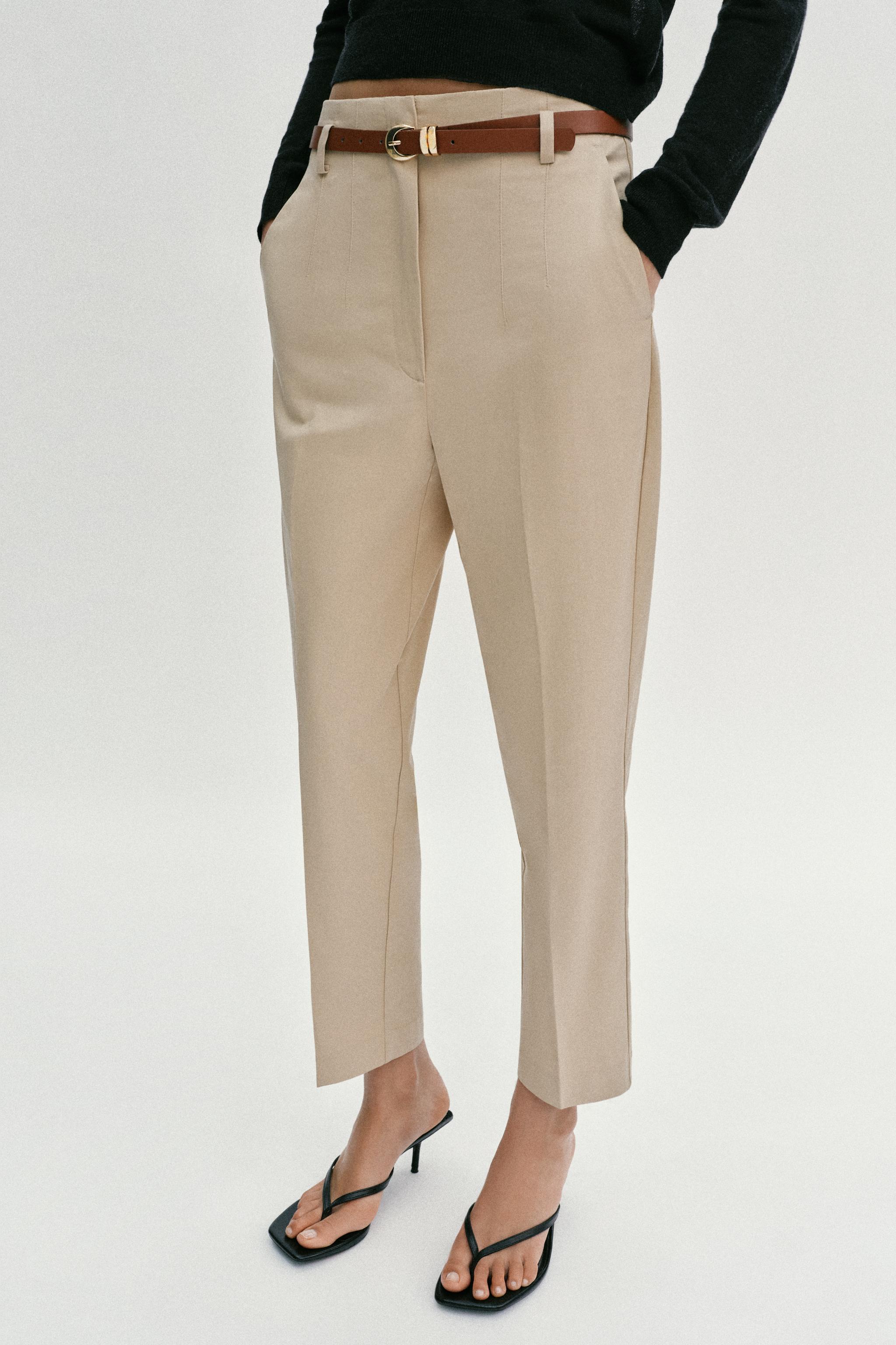 YÜKSEK BEL KEMERLİ PANTOLON