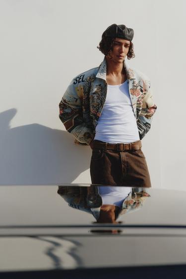 BLOUSON REMBOURRÉ JACQUARD FORD © - Vert olive de Zara - Image 0