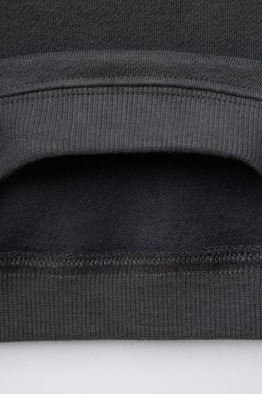BRUSHED INSIDE SWEATSHIRT AND JOGGERS SET - Charcoal grey by Zara - Image 3