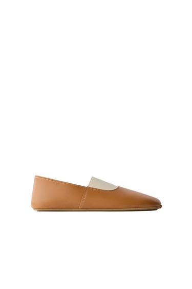 LEDERBALLERINA CARAMEL LONDON© - Braun von Zara