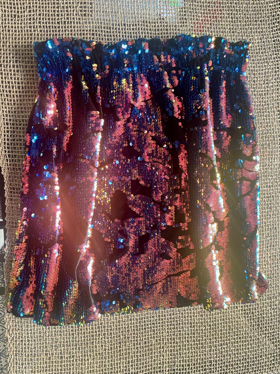 SEQUINNED MINI SKIRT