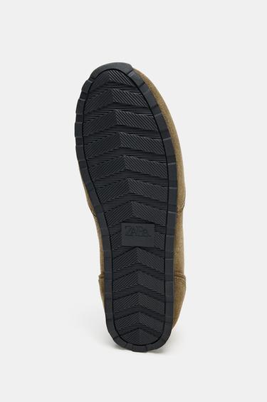 TENNIS EN CUIR - Vert kaki de Zara - Image 6