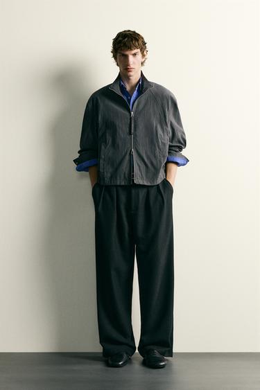 Zara FLUID CROPPED FIT JACKET - Anthracite grey - Image 0