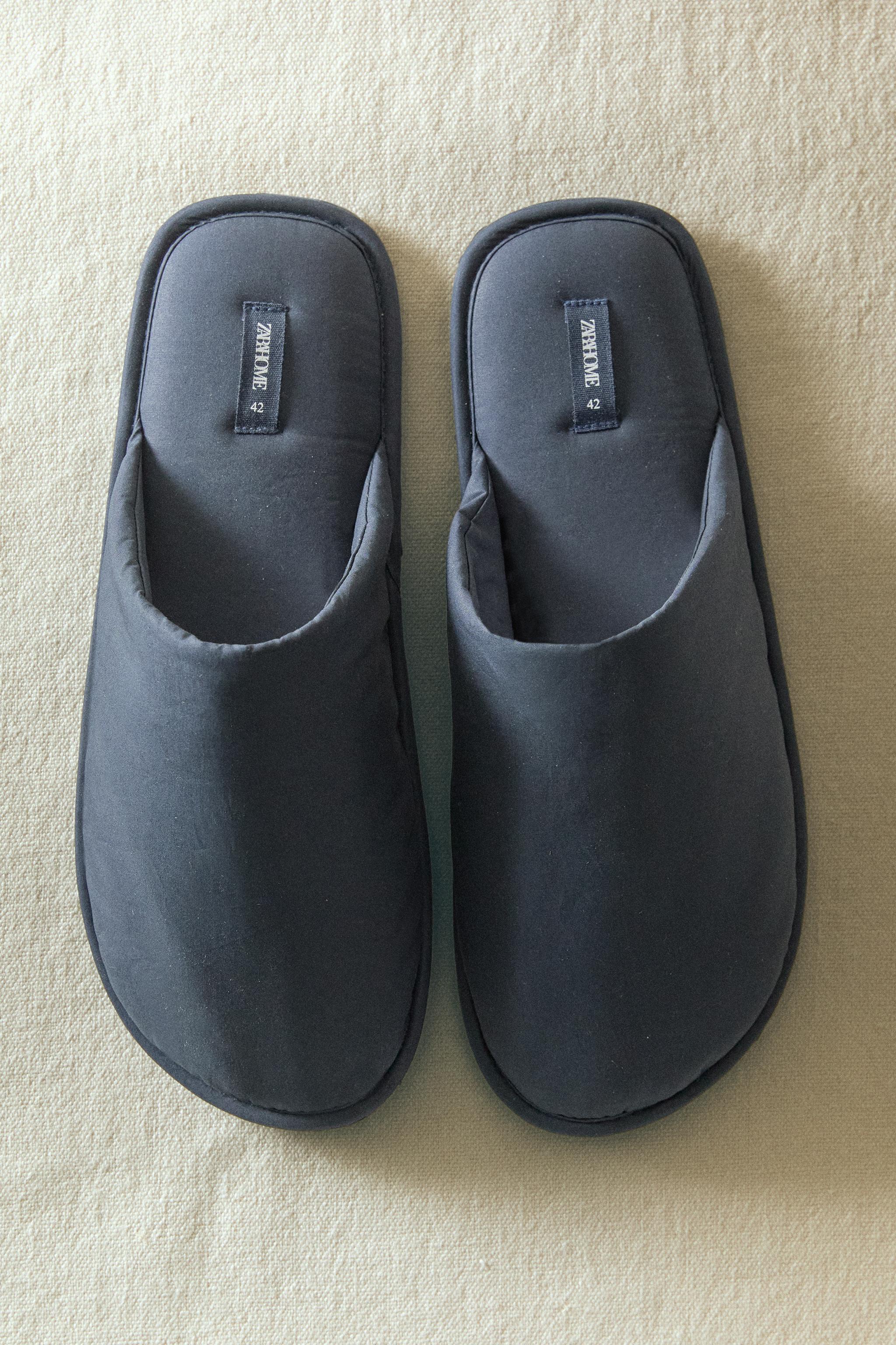 TECHNICAL FABRIC MULE SLIPPERS