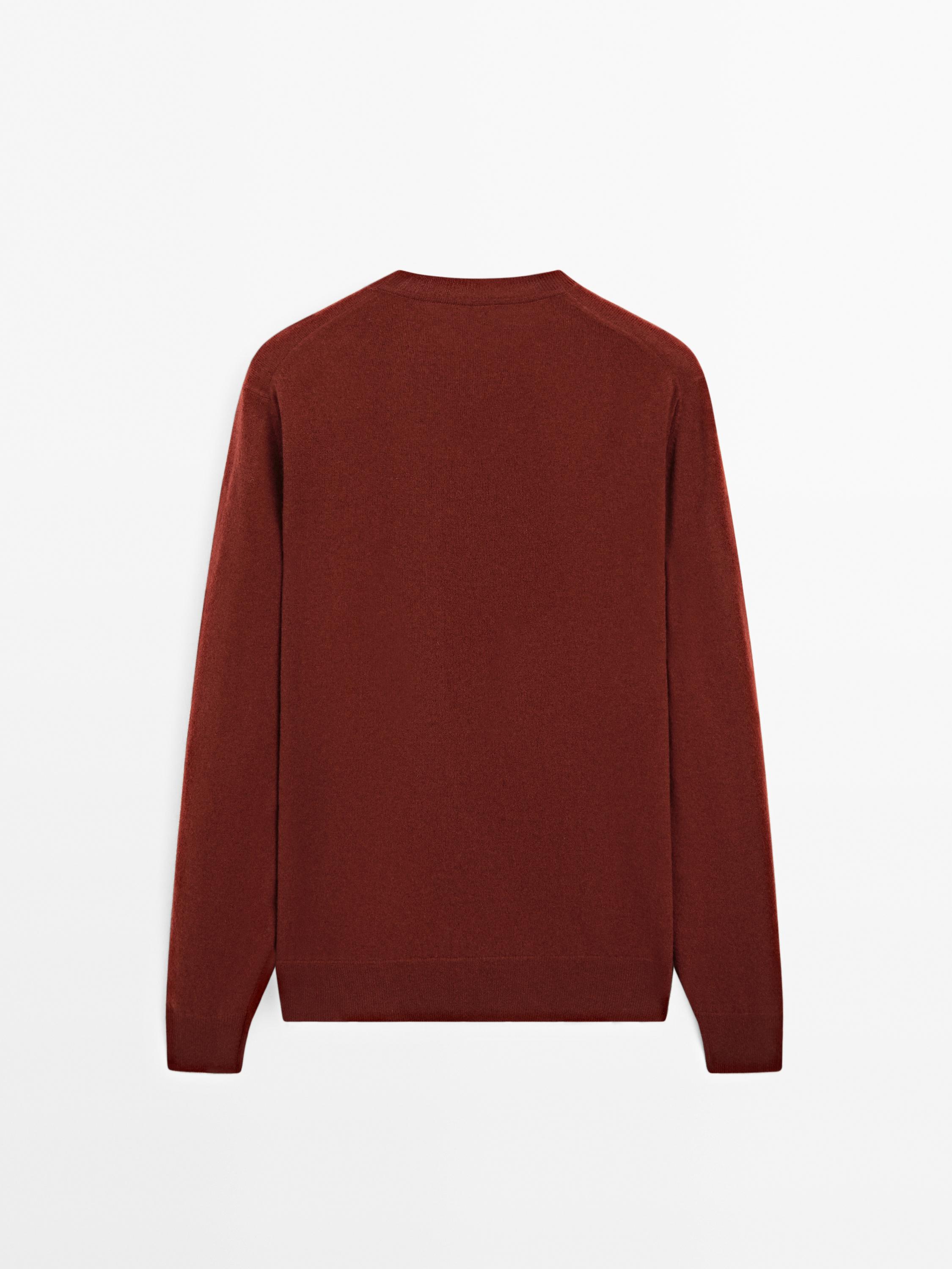 Wool blend crew neck sweater