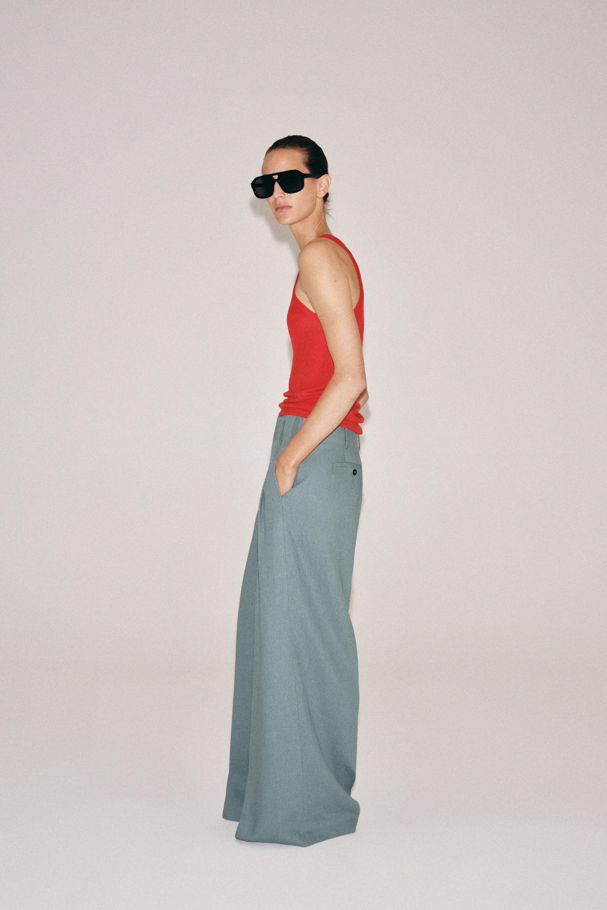 ZW COLLECTION LINEN PLEATED PANTS