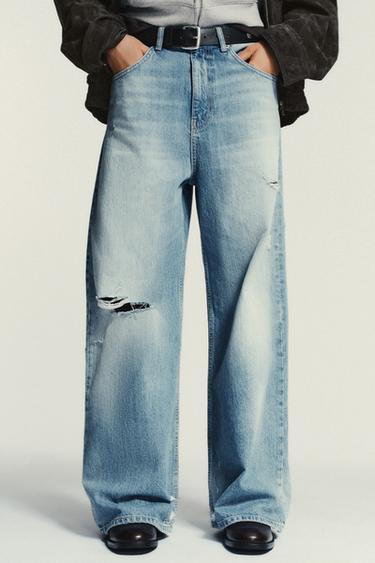 JEANSIT TRF BAGGY REVINTOJA NORMAALI VYÖTÄRÖ - Light blue Zaralta