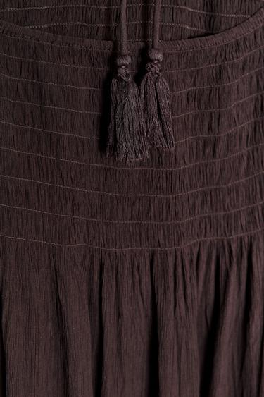 ROBE HALTER NID D'ABEILLE - Marron de Zara - Image 9
