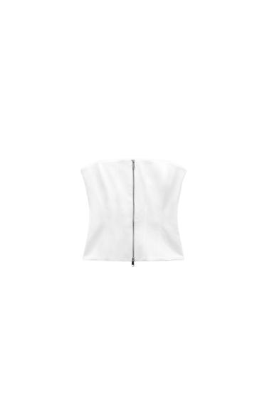 STRAPLESS TOP WITH ZIP