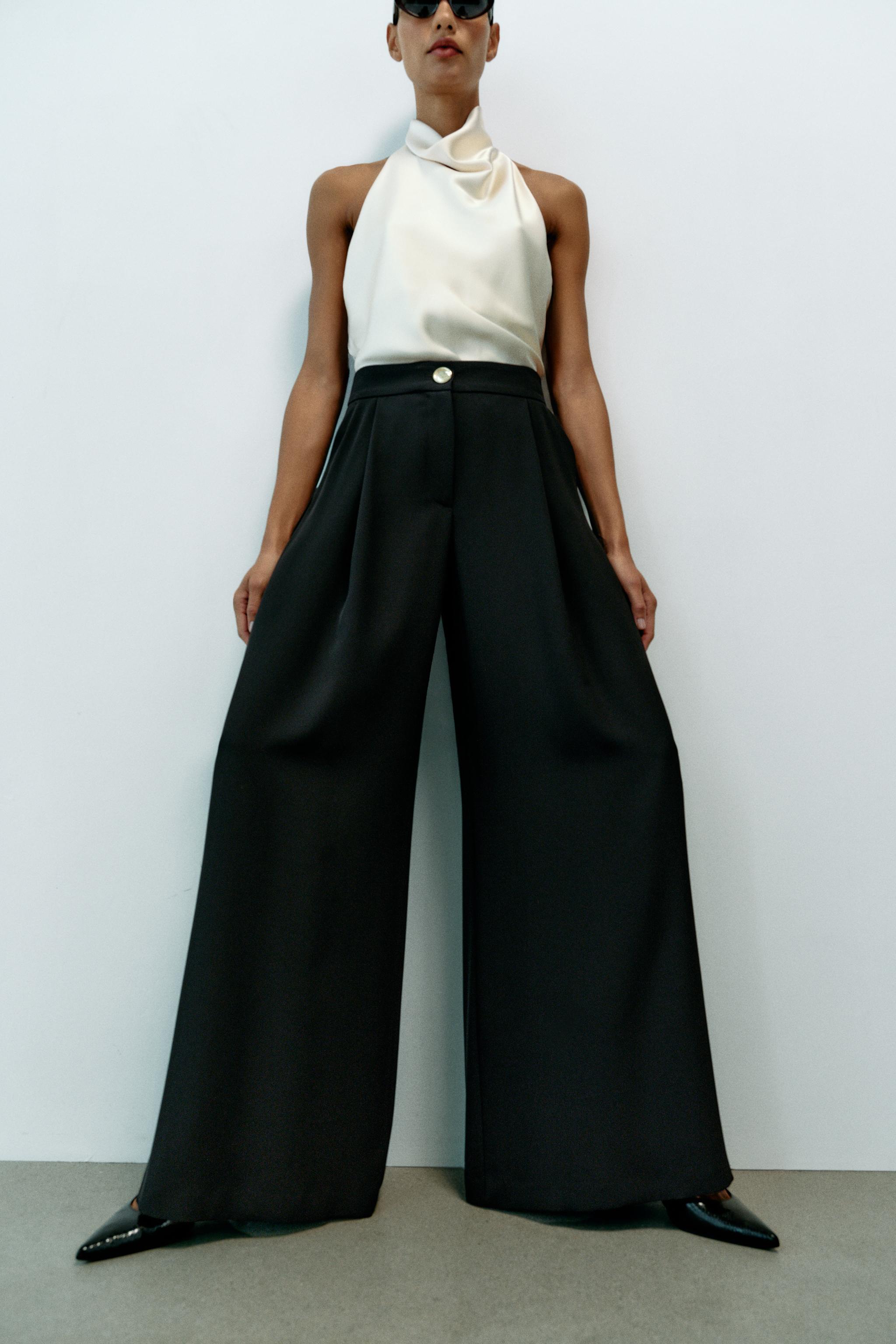 GOLD BUTTON PALAZZO PANTS