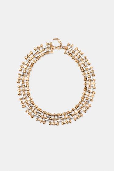 CONTRAST CHAIN NECKLACE - Gold / Silver by Zara