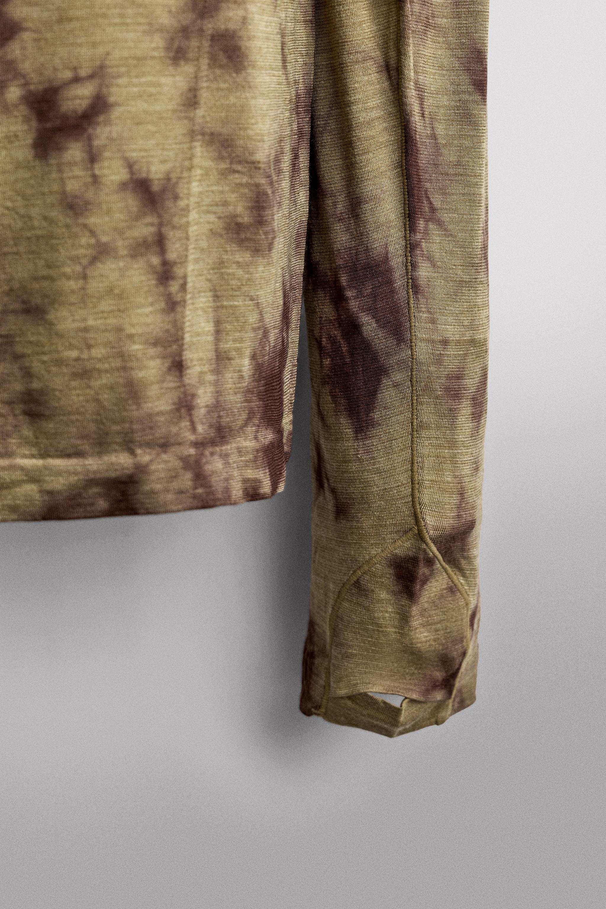 WOOL BLEND TIE-DYE TECHNICAL T-SHIRT