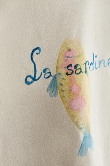 T-SHIRT ENFANT "LA SARDINE" - Blanc cassé de Zara - Image 3