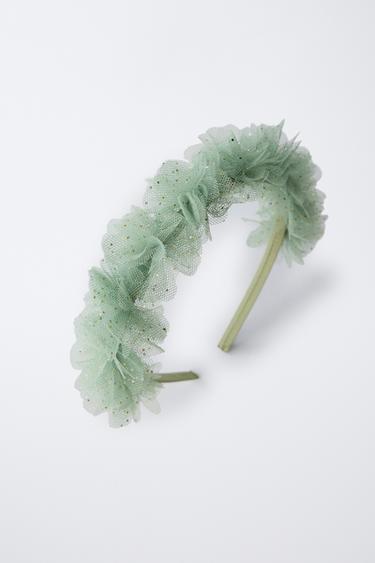 WOODLAND FAIRY COSTUME HEADBAND - Light green by Zara - Image 3
