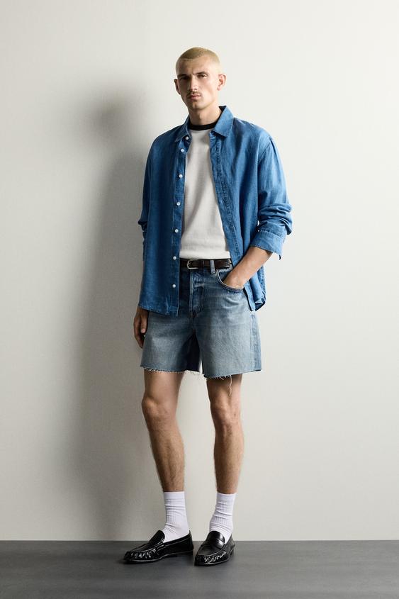 DENIM SHORTS - Light blue by Zara - Image 0