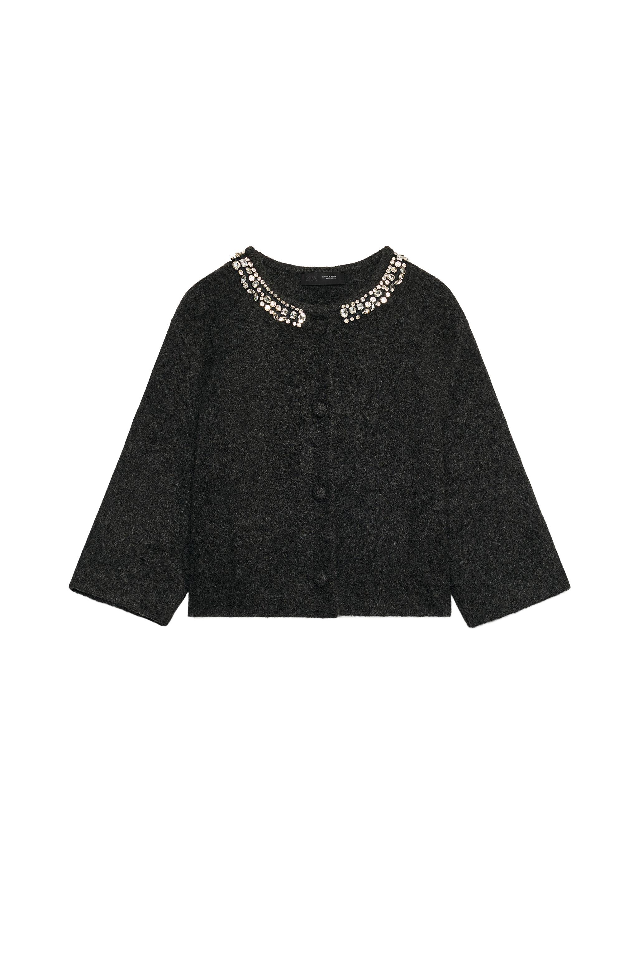 CHAQUETA PUNTO ABALORIOS JOYA