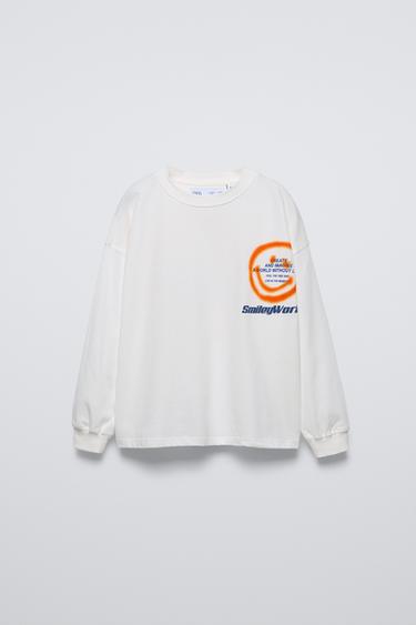 CAMISETA SMILEYWORLD ® RELEVO - Branco-marfim da Zara - Imagem 0