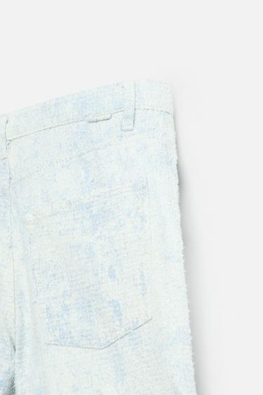 DISTRESSED BAGGY FIT BERMUDA SHORTS - Light blue by Zara - Image 9