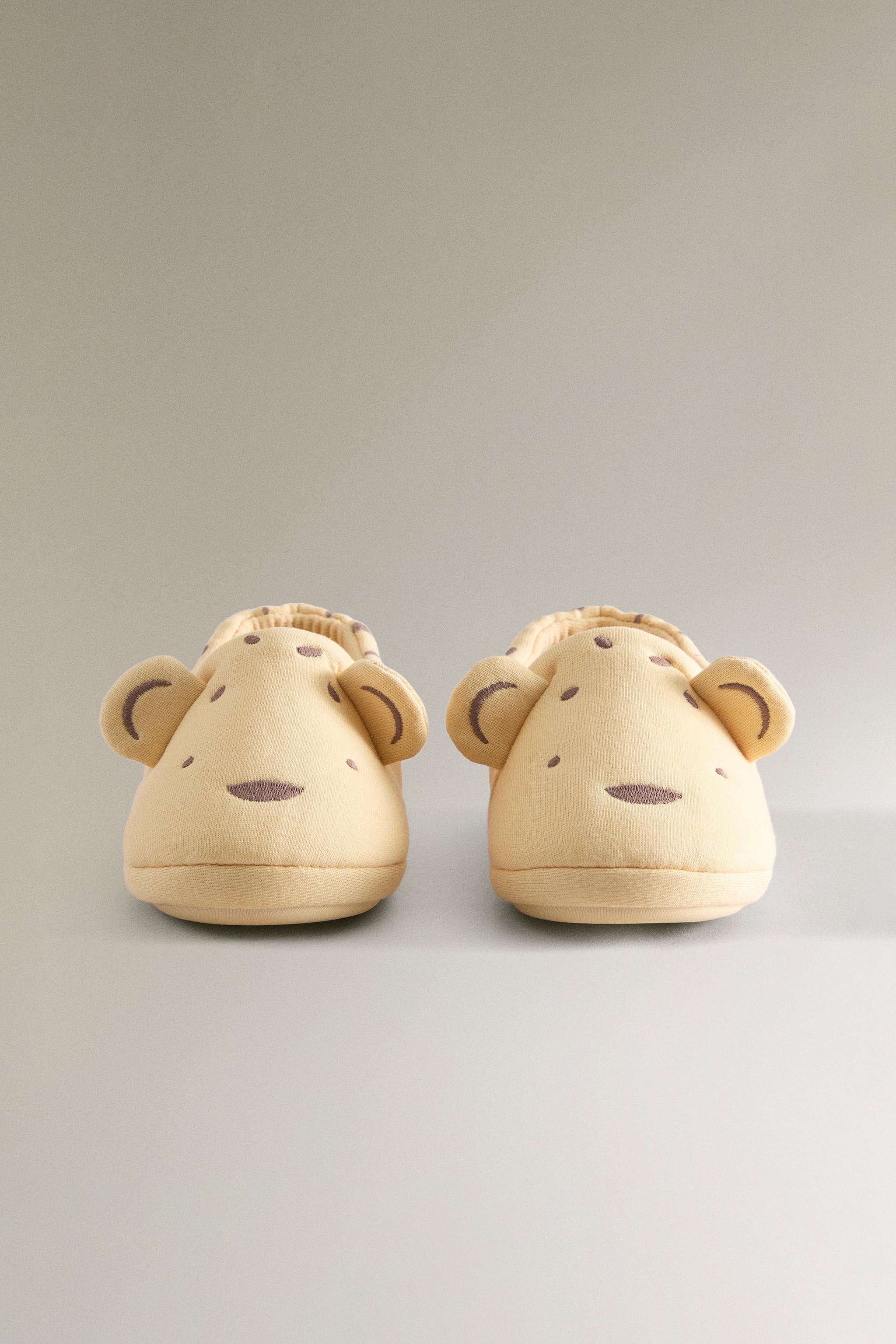 CHILDREN'S CHEETAH SLIPPERS